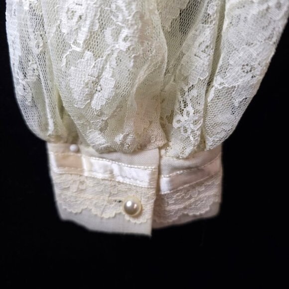 Vintage 1970s Gunne Sax by Jessica McClintock Lace Maxi Dress 5 - Picture 10 of 16
